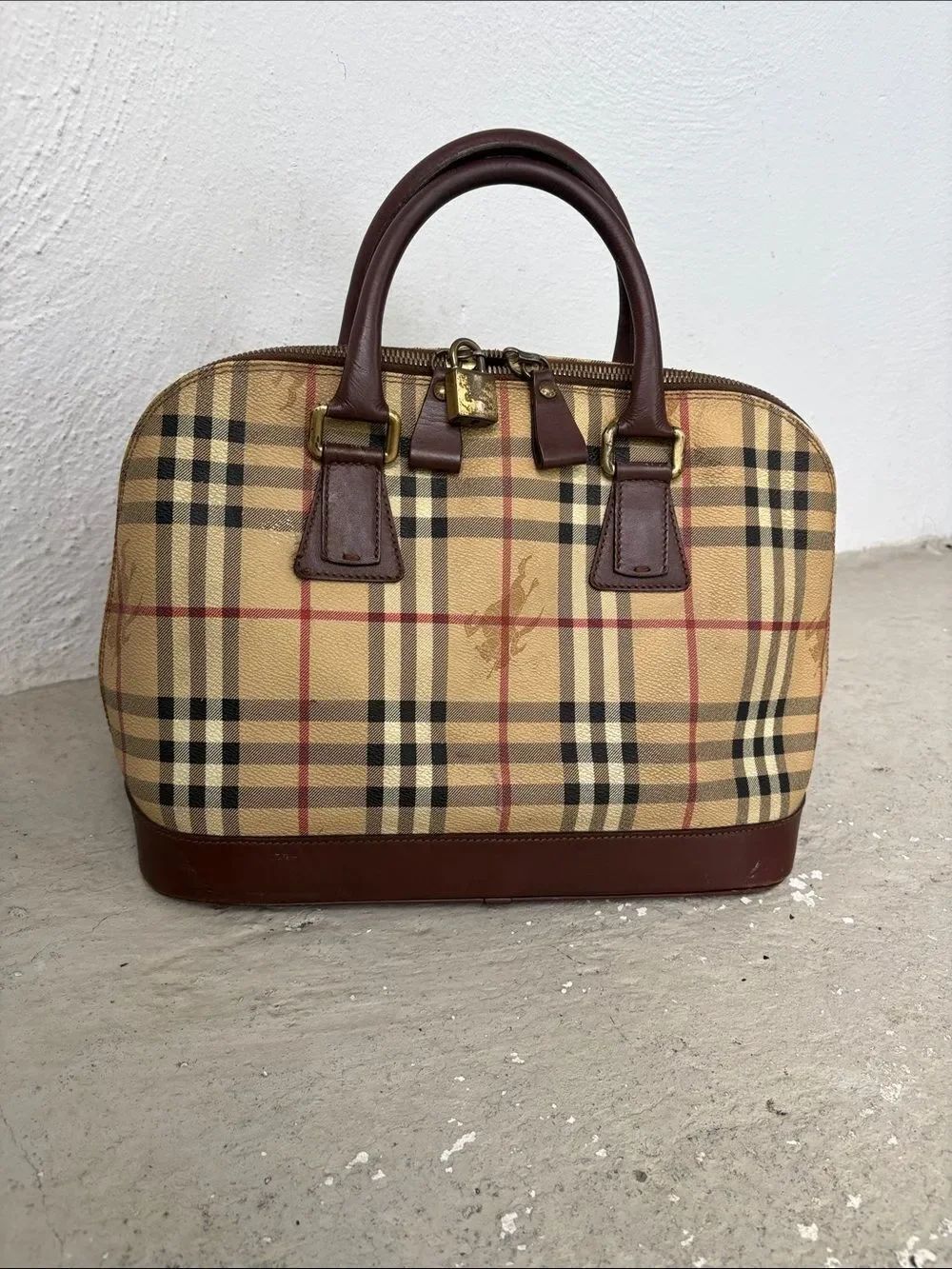 Burberry Haymarket Alma tote